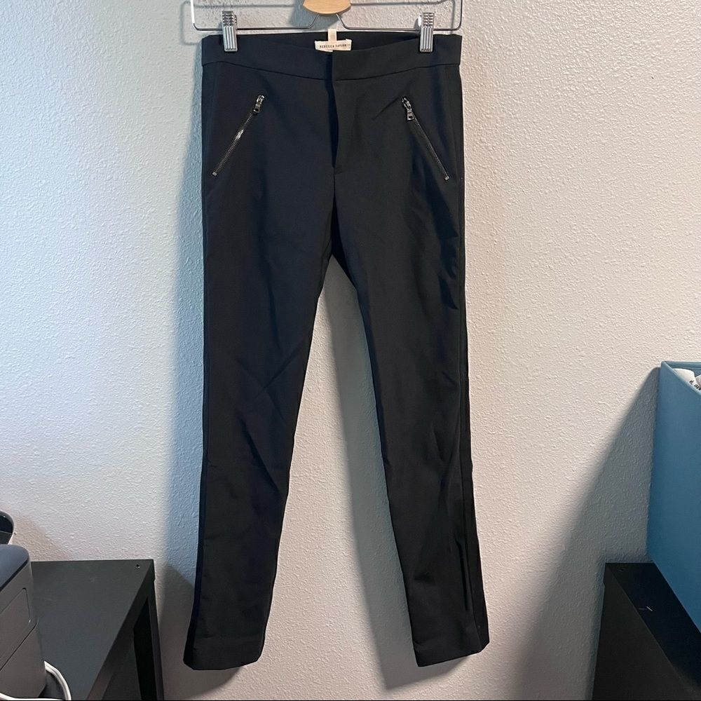 Rebecca Taylor Stretch Black Zipper Pants